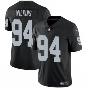 Cheap Men\'s Las Vegas Raiders #94 Christian Wilkins Black Vapor Football Stitched Jersey