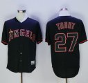 Wholesale Cheap Angels of Anaheim #27 Mike Trout Black New Cool Base Fashion Stitched MLB Jersey