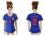 Wholesale Cheap Women's Colombia #8 Aguilar Away Soccer Country Jersey