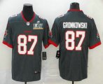 Wholesale Cheap Men's Tampa Bay Buccaneers #87 Rob Gronkowski Grey 2021 Super Bowl LV Stitched Vapor Untouchable Stitched Nike Limited NFL Jersey