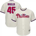 Wholesale Cheap Phillies #45 Zack Wheeler Cream New Cool Base Stitched MLB Jersey