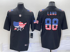 Wholesale Cheap Men\'s Dallas Cowboys #88 CeeDee Lamb 2022 USA Map Fashion Black Color Rush Stitched Nike Limited Jersey