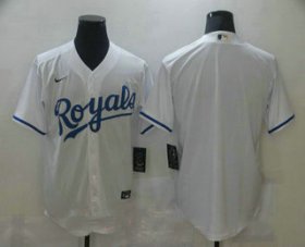 Wholesale Cheap Men\'s Kansas City Royals Blank White Stitched MLB Cool Base Nike Jersey