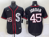 Wholesale Cheap Men's Chicago White Sox #45 Michael Jordan Black Retro Stitched MLB Nike Cool Base Jersey