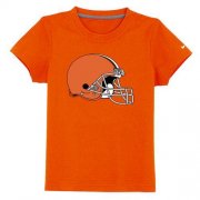 Wholesale Cheap Cleveland Browns Sideline Legend Authentic Logo Youth T-Shirt Orange