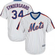 Wholesale Cheap Mets #34 Noah Syndergaard White(Blue Strip) Alternate Cool Base Stitched Youth MLB Jersey
