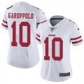 Wholesale Cheap Nike 49ers #10 Jimmy Garoppolo White Women's Stitched NFL Vapor Untouchable Limited Jersey