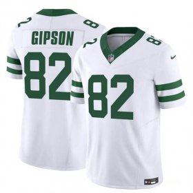 Cheap Men\'s New York Jets #82 Xavier Gipson 2023 F.U.S.E. White Throwback Vapor Untouchable Limited Football Stitched Jersey
