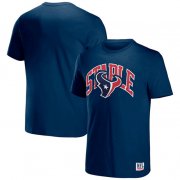 Wholesale Cheap Men's Houston Texans x Staple Navy Logo Lockup T-Shirt