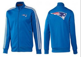 Wholesale Cheap NFL New England Patriots Team Logo Jacket Blue_2