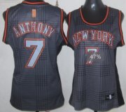 Wholesale Cheap New York Knicks #7 Carmelo Anthony Black Rhythm Fashion Womens Jersey