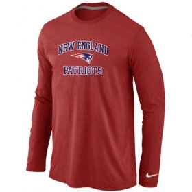 Wholesale Cheap Nike New England Patriots Heart & Soul Long Sleeve T-Shirt Red