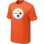 Wholesale Cheap Nike Pittsburgh Steelers Sideline Legend Authentic Logo Dri-FIT NFL T-Shirt Orange
