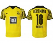 Wholesale Cheap Men 2021-2022 Club Borussia Dortmund home yellow aaa version 18 Soccer Jersey