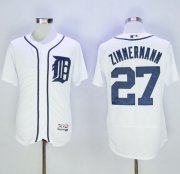 Wholesale Cheap Tigers #27 Jordan Zimmermann White Flexbase Authentic Collection Stitched MLB Jersey