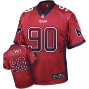 Wholesale Cheap Nike Texans #90 Jadeveon Clowney Red Alternate Men's Stitched NFL Elite Drift Fashion Jersey