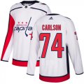 Wholesale Cheap Adidas Capitals #74 John Carlson White Road Authentic Stitched Youth NHL Jersey