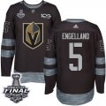Wholesale Cheap Adidas Golden Knights #5 Deryk Engelland Black 1917-2017 100th Anniversary 2018 Stanley Cup Final Stitched NHL Jersey