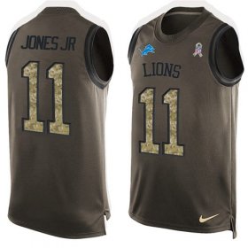 Wholesale Cheap Nike Lions #11 Marvin Jones Jr Green Men\'s Stitched NFL Limited Salute To Service Tank Top Jersey
