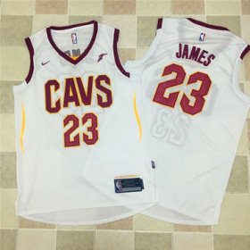 Wholesale Cheap Nike NBA Cleveland Cavaliers #23 LeBron James Jersey 2017-18 New Season White Jersey