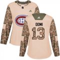 Wholesale Cheap Adidas Canadiens #13 Max Domi Camo Authentic 2017 Veterans Day Women's Stitched NHL Jersey