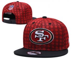 Wholesale Cheap 49ers Team Logo Red Black Adjustable Hat TX