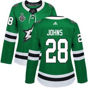 Cheap Adidas Stars #28 Stephen Johns Green Home Authentic Women\'s 2020 Stanley Cup Final Stitched NHL Jersey