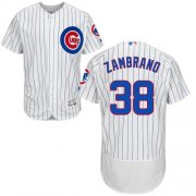 Wholesale Cheap Cubs #38 Carlos Zambrano White(Blue Strip) Flexbase Authentic Collection Stitched MLB Jersey