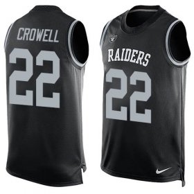 Wholesale Cheap Nike Raiders #22 Isaiah Crowell Black Team Color Men\'s Stitched NFL Limited Tank Top Jersey