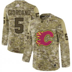 Wholesale Cheap Adidas Flames #5 Mark Giordano Camo Authentic Stitched NHL Jersey