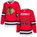 Wholesale Cheap Adidas Blackhawks #12 Alex DeBrincat Red Home Authentic Drift Fashion Stitched NHL Jersey
