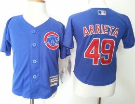 Wholesale Cheap Toddler Cubs #49 Jake Arrieta Blue Cool Base Stitched MLB Jersey