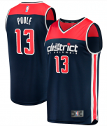 Wholesale Cheap Men's Washington Wizards Navy #13 Jordan Poole Fast Break Statement Edition Stitched NBA Jersey