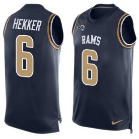 Wholesale Cheap Nike Rams #6 Johnny Hekker Navy Blue Team Color Men\'s Stitched NFL Limited Tank Top Jersey