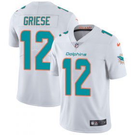 Wholesale Cheap Nike Dolphins #12 Bob Griese White Men\'s Stitched NFL Vapor Untouchable Limited Jersey