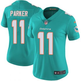 Wholesale Cheap Nike Dolphins #11 DeVante Parker Aqua Green Team Color Women\'s Stitched NFL Vapor Untouchable Limited Jersey