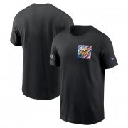 Wholesale Cheap Men's Minnesota Vikings Black 2023 Crucial Catch Sideline Tri-Blend T-Shirt