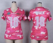 Wholesale Cheap Nike Bengals #18 A.J. Green Pink Women's Stitched NFL Elite Camo Fashion Jersey