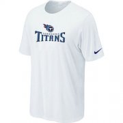 Wholesale Cheap Nike Tennessee Titans Authentic Logo NFL NFL T-Shirt White