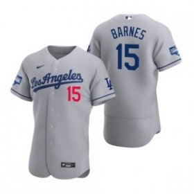Wholesale Cheap Los Angeles Dodgers #15 Austin Barnes Gray 2020 World Series Champions Jersey