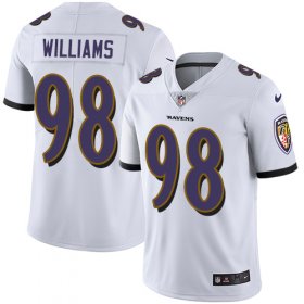 Wholesale Cheap Nike Ravens #98 Brandon Williams White Men\'s Stitched NFL Vapor Untouchable Limited Jersey