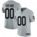 Wholesale Cheap Men's Las Vegas Raiders Customized Silver Stitched Football Limited Inverted Legend Jersey