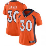 Wholesale Cheap Nike Broncos #30 Terrell Davis Orange Team Color Women's Stitched NFL Vapor Untouchable Limited Jersey