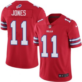Wholesale Cheap Nike Bills #11 Zay Jones Red Men\'s Stitched NFL Limited Rush Jersey