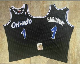 Wholesale Cheap Men\'s Orlando Magic #1 Penny Hardaway Black 1994-95 Hardwood Classics AU Jersey