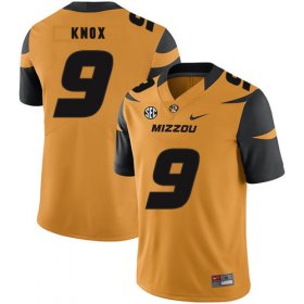 Wholesale Cheap Missouri Tigers 9 Jalen Knox Gold Nike College Football Jersey