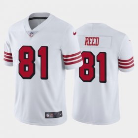 Wholesale Cheap Men\'s San Francisco 49ers White Limited #81 Jordan Reed Football Rush Vapor Untouchable Jersey