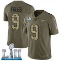Wholesale Cheap Nike Eagles #9 Nick Foles Olive/Camo Super Bowl LII Men's Stitched NFL Limited 2017 Salute To Service Jersey