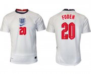 Wholesale Cheap Men 2020-2021 European Cup England home aaa version white 20 Nike Soccer Jersey