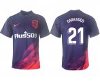 Wholesale Cheap Men 2021-2022 Club Atletico Madrid away aaa version purple 21 Soccer Jersey